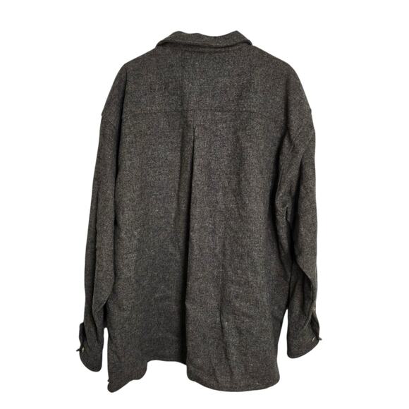 Vintage Woolrich Wool Shirt Jacket Brown 2XL John Rich Woolen Mills - Picture 3 of 8